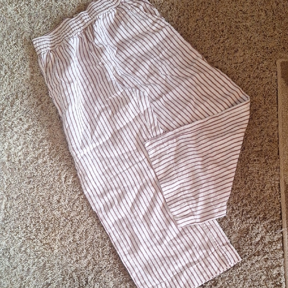 Striped Wide Leg Pants Size S - Picture 2 of 3